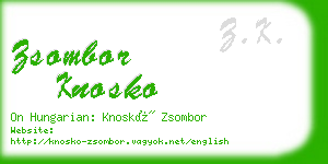 zsombor knosko business card